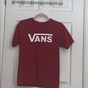 mens red vans shirt